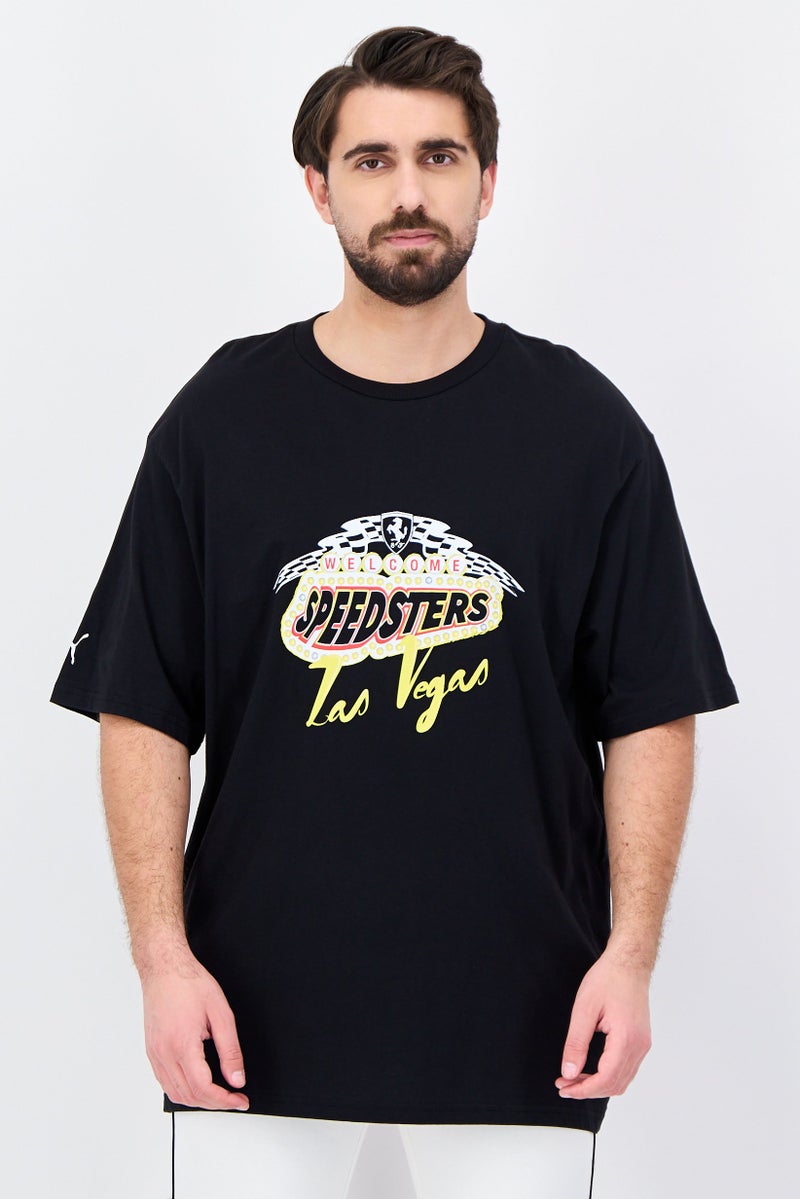 Puma x Scuderia Ferrari Men Sportswear Fit Short Sleeve Outdoor T-Shirt, Black - Image 1